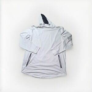 Swannies Hoodie Mens 2XL Grey Lightweight Golf Pullover Zip Pockets Hooded